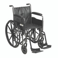 Silver Sport 2 Wheelchair, Detachable Full Arms, Swing away Footrests, 16" Seat Silver Sport 2 Wheelchair, Detachable Full Arms, Swing away Footrests, 16" Seat