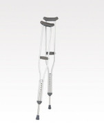 Underarm Crutches Aluminum Frame Adult 250 lbs. Weight Capacity Push Button / Wing Nut Adjustment (M-1040821)
