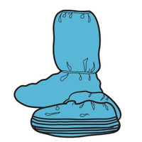 Boot Cover Hi Guard® One Size Fits Most Knee High Nonskid Sole Blue NonSterile (M-1043507)