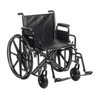 Sentra EC Heavy Duty Wheelchair, Detachable Desk Arms, Swing away Footrests, 22" Seat