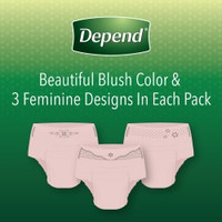 Female Adult Absorbent Underwear Depend® FIT-FLEX® Pull On with Tear Away Seams Large Disposable Heavy Absorbency (M-1090308)