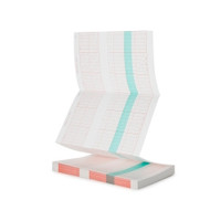 Fetal Diagnostic Monitor Recording Paper Thermal Paper 90 mm X 152 mm Z-Fold Red Grid (M-1091819)
