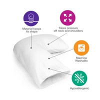 Bed Pillow Hugg-A-Pillow® 17 X 22 Inch White Reusable (M-1095375)