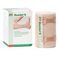 Compression Bandage Rosidal® K 3-1/5 Inch X 5-1/2 Yard Clip Detached Closure Tan NonSterile High Compression (M-1101587)
