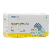 Adhesive Spot Bandage McKesson Kids™ 1 Inch Plastic Round Kid Design (Assorted Prints) Sterile (M-1110981)