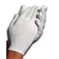 Infection Control Glove Cara Medium Cotton White 8.5 Inch Hemmed Cuff NonSterile (M-1112289)