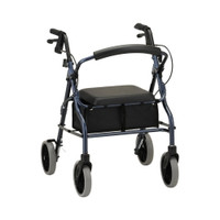 4 Wheel Rollator Zoom 20 Blue Adjustable Height / Folding Aluminum Frame (M-1112555)