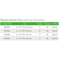 Foam Dressing Mepilex® Border Flex 4 X 4 Inch With Border Film Backing Silicone Adhesive Square Sterile (M-1114380)