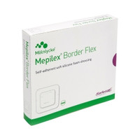 Foam Dressing Mepilex® Border Flex 6 X 6 Inch With Border Film Backing Silicone Adhesive Square Sterile (M-1114381)