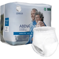 Unisex Adult Absorbent Underwear Abena® Pants Pull On with Tear Away Seams Medium Disposable Moderate Absorbency,72199  (84/CS)