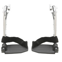 Chrome Swing Away Footrests with Aluminum Footplates, 1 Pair Chrome Swing Away Footrests with Aluminum Footplates, 1 Pair
