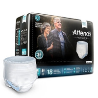 Unisex Adult Absorbent Underwear Attends® Premier Pull On with Tear Away Seams Medium Disposable Heavy Absorbency,72512  (18/BG)