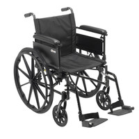 Cruiser X4 Lightweight Dual Axle Wheelchair with Adjustable Detachable Arms, Full Arms, Swing Away Footrests, 16" Seat Cruiser X4 Lightweight Dual Axle Wheelchair with Adjustable Detachable Arms, Full Arms, Swing Away Footrests, 16" Seat