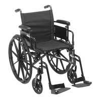 Cruiser X4 Lightweight Dual Axle Wheelchair with Adjustable Detachable Arms, Desk Arms, Swing Away Footrests, 20" Seat Cruiser X4 Lightweight Dual Axle Wheelchair with Adjustable Detachable Arms, Desk Arms, Swing Away Footrests, 20" Seat