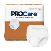 Unisex Adult Absorbent Underwear ProCare™ Pull On with Tear Away Seams X-Large Disposable Moderate Absorbency,72671  (14/BG)