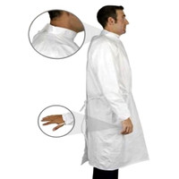 Cleanroom Gown One Size Fits Most White Sterile Not Rated Disposable (M-1136405)