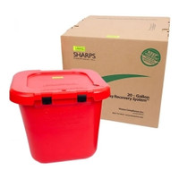 Mailback Chemotherapy Container TakeAway® Recovery System Red Base 21-1/2 L X 21-1/4 W X 18-1/2 H Inch Horizontal Entry 20 Gallon,72736  (1/CS)