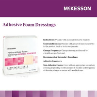 Foam Dressing McKesson 3 X 3 Inch With Border Film Backing Acrylic Adhesive Square Sterile (M-1138279)