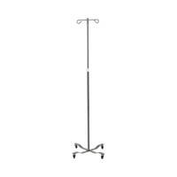 IV Stand Floor Stand McKesson 2-Hook 4-Leg, Rubber Wheels,72826  (1/EA)