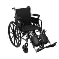 Cruiser III Light Weight Wheelchair with Flip Back Removable Arms, Adjustable Height Desk Arms, Elevating Leg Rests, 20" Cruiser III Light Weight Wheelchair with Flip Back Removable Arms, Adjustable Height Desk Arms, Elevating Leg Rests, 20"