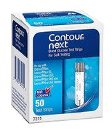 Blood Glucose Test Strips Contour Next 50 Strips per Pack,72981  (50/BX)