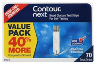 Blood Glucose Test Strips Ascensia Contour® 70 Strips per Pack (M-1146190)