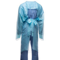Protective Procedure Gown One Size Fits Most Blue NonSterile Not Rated Disposable (M-1148136)
