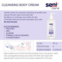Rinse-Free Body Wash Seni® Care Cream 8 oz. Pump Bottle Light Scent (M-1163814)