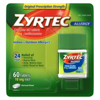 Allergy Relief Zyrtec® 10 mg Strength Tablet 60 per Bottle (M-1170230)