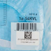Chemotherapy Procedure Gown McKesson Large Blue NonSterile AAMI Level 2 / ASTM D6978 Disposable (M-1177928)