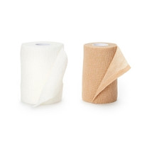 2 Layer Compression Bandage System FlexPress2™ 4 Inch X 7-1/10 Yard / 4 Inch X 8-9/10 Yard Self-Adherent Closure Tan / White NonSterile Standard Compression (M-1178931)