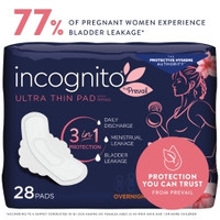 Feminine Pad incognito® by Prevail Ultra Thin with Wings / Overnight Heavy Absorbency (M-1184036)