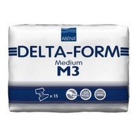 Unisex Adult Incontinence Brief Abena® Delta-Form Medium Disposable Heavy Absorbency (M-1213511)