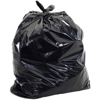Trash Bag Pitt Plastics Black LLDPE 0.95 mil 38 X 58 Inch Star Seal Bottom Coreless Roll (M-1216417)