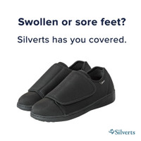 Shoe Silverts® Ultra Comfort Flex Size 12 Female Adult Black (M-1219508)