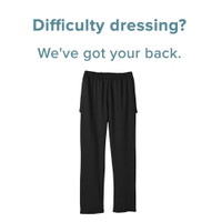 Adaptive Pants Silverts® Back Overlap 3X-Large Black Female (M-1219553)