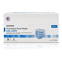 Procedure Mask McKesson Earloops One Size Fits Most Blue NonSterile ASTM Level 1 Adult (M-1221951)