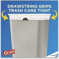 Trash Bag Glad® 13 gal. White Plastic 0.72 mil 12 X 24 Inch Dispenser Box (M-1222333)