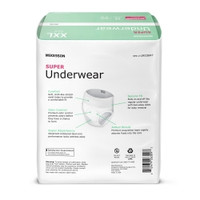 Unisex Adult Absorbent Underwear McKesson Pull On with Tear Away Seams 2X-Large Disposable Moderate Absorbency (M-1222511)