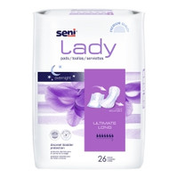 Bladder Control Pad Seni® Lady Ultimate 16-1/2 Inch Length Heavy Absorbency Superabsorbant Core One Size Fits Most (M-1222539)