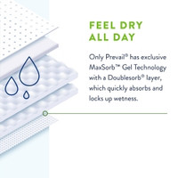 Unisex Adult Incontinence Brief Prevail® Per-Fit 360°™ Size 2 Disposable Heavy Absorbency (M-1227003)