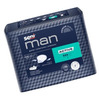 Bladder Control Pad Seni® Man Active 8-9/10 X 10-3/5 Inch Moderate Absorbency Superabsorbant Core One Size Fits Most (M-1231330)