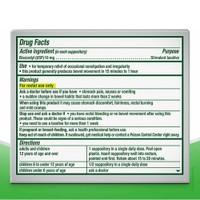 Laxative Dulcolax® Suppository 8 per Box 10 mg Strength Bisacodyl USP (M-244013)