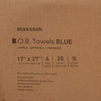 O.R. Towel McKesson 17 W X 27 L Inch Blue Sterile (M-277861)