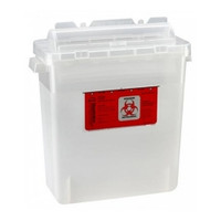 Sharps Container Bemis™ Sentinel Translucent Base 10 H X 5-1/4 W X 11 D Inch Horizontal Entry 1.25 Gallon (M-298929)