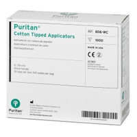 Swabstick Puritan® Cotton Tip Wood Shaft 6 Inch NonSterile 1000 per Pack (M-321667)
