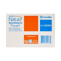 Ostomy Barrier Sur-Fit Natura® Trim to Fit, Standard Wear Stomahesive® Tan Tape 38 mm Flange Sur-Fit® Natura® System Hydrocolloid Up to 7/8 Inch Opening 4 X 4 Inch (M-325400)