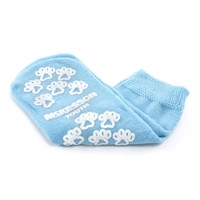 Slipper Socks McKesson Terries™ Youth Light Blue Above the Ankle (M-334873)