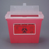 Sharps Container Bemis™ Sentinel Translucent Red Base 8-5/8 H X 11-5/8 L X 7-3/4 W Inch Horizontal Entry 2 Gallon (M-337383)