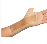 Wrist Brace ProCare® Low Profile / Contoured / Wraparound Aluminum / Cotton / Elastic Left Hand Beige Large (M-381015)